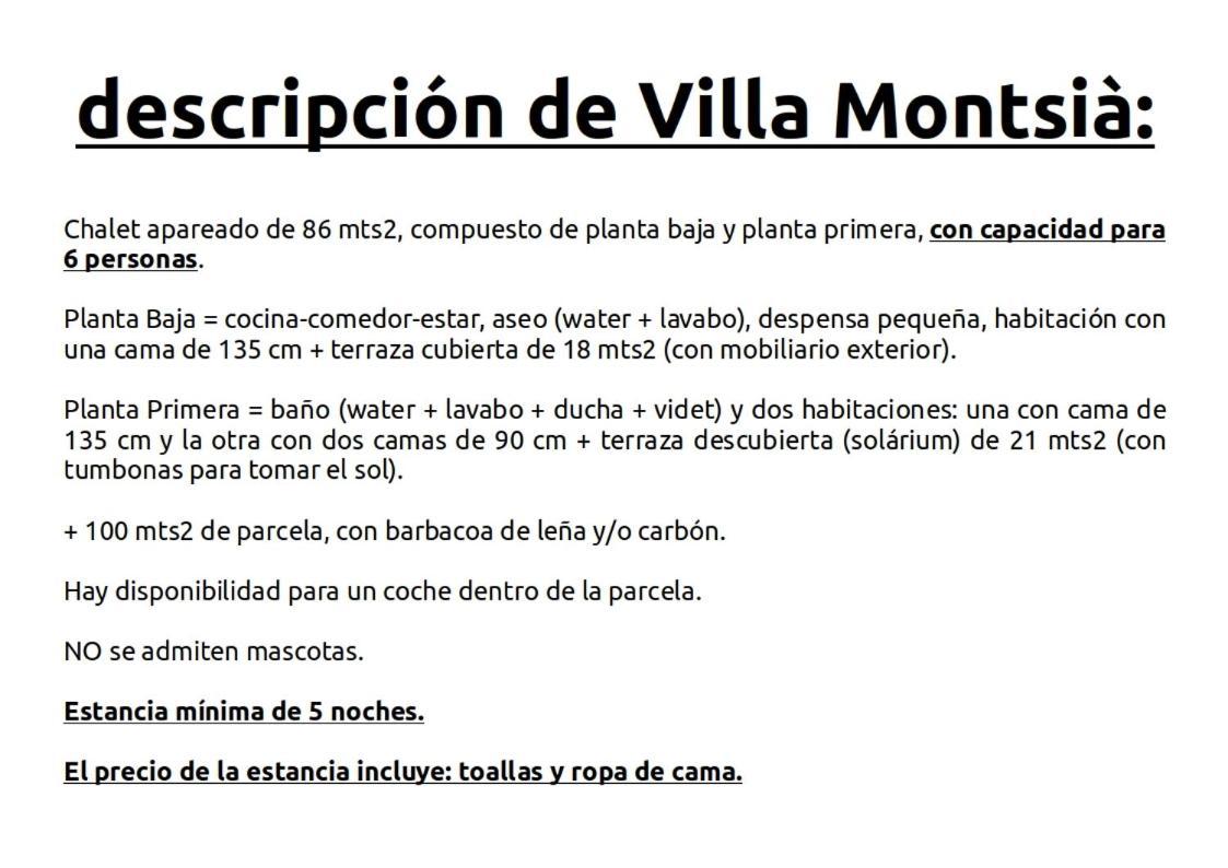 Villa Montsia Sant Carles De La Rapita Exterior photo